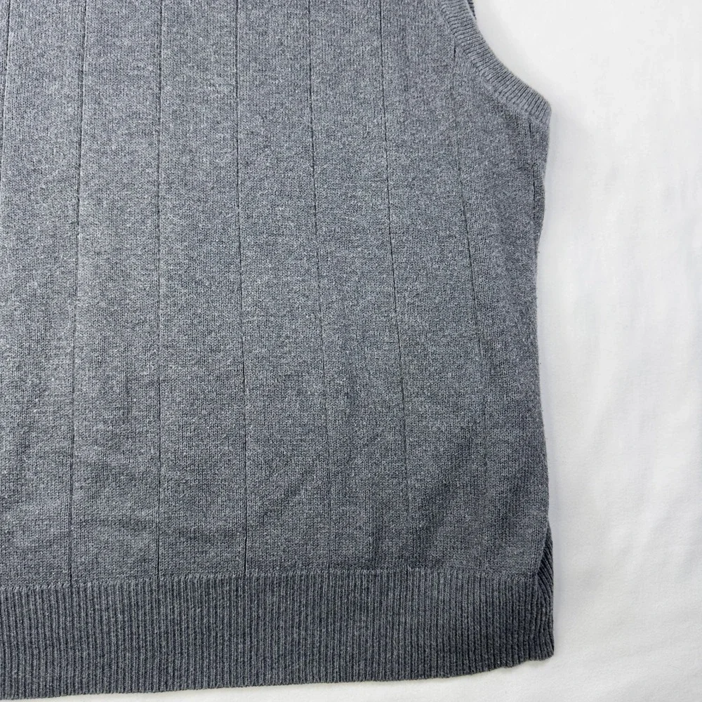 Polo Ralph Lauren Men's Cable Knit V-Neck Sweater‎ Vest XXL Gray w Red Pony